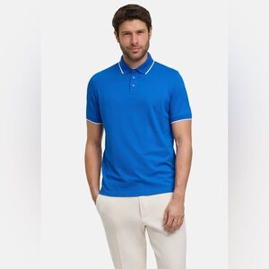 Bugatchi Blue Polo Shirt Classic Design